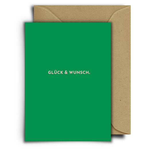 Glück & Wunsch | Grußkarte mit Umschlag