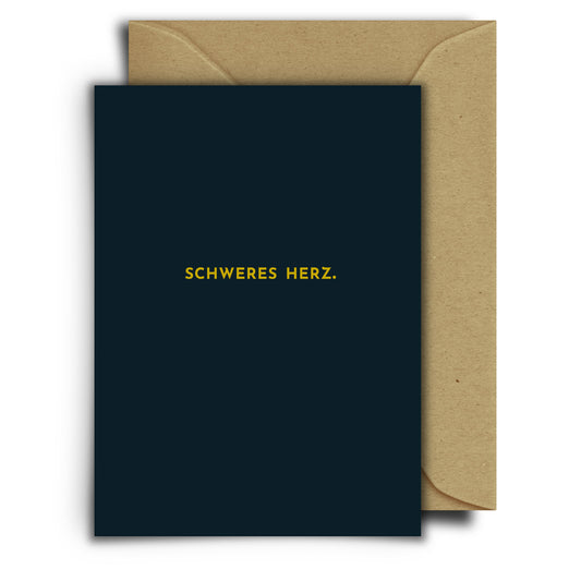 schweres Herz | Grußkarte mit Umschlag