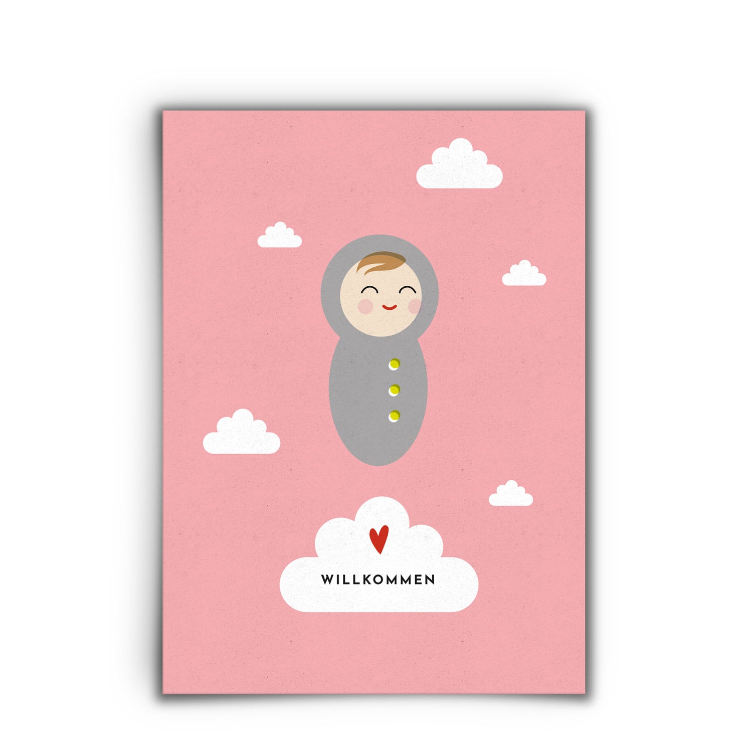 Hi Baby rosa | Postkarte