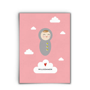 Hi Baby rosa | Postkarte