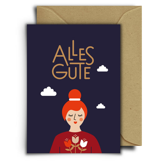 Alles Gute | Grußkarte mit Umschlag