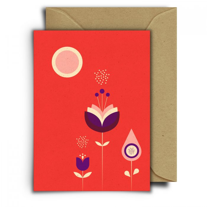 Pflückglück Orange | Grußkarte mit Umschlag